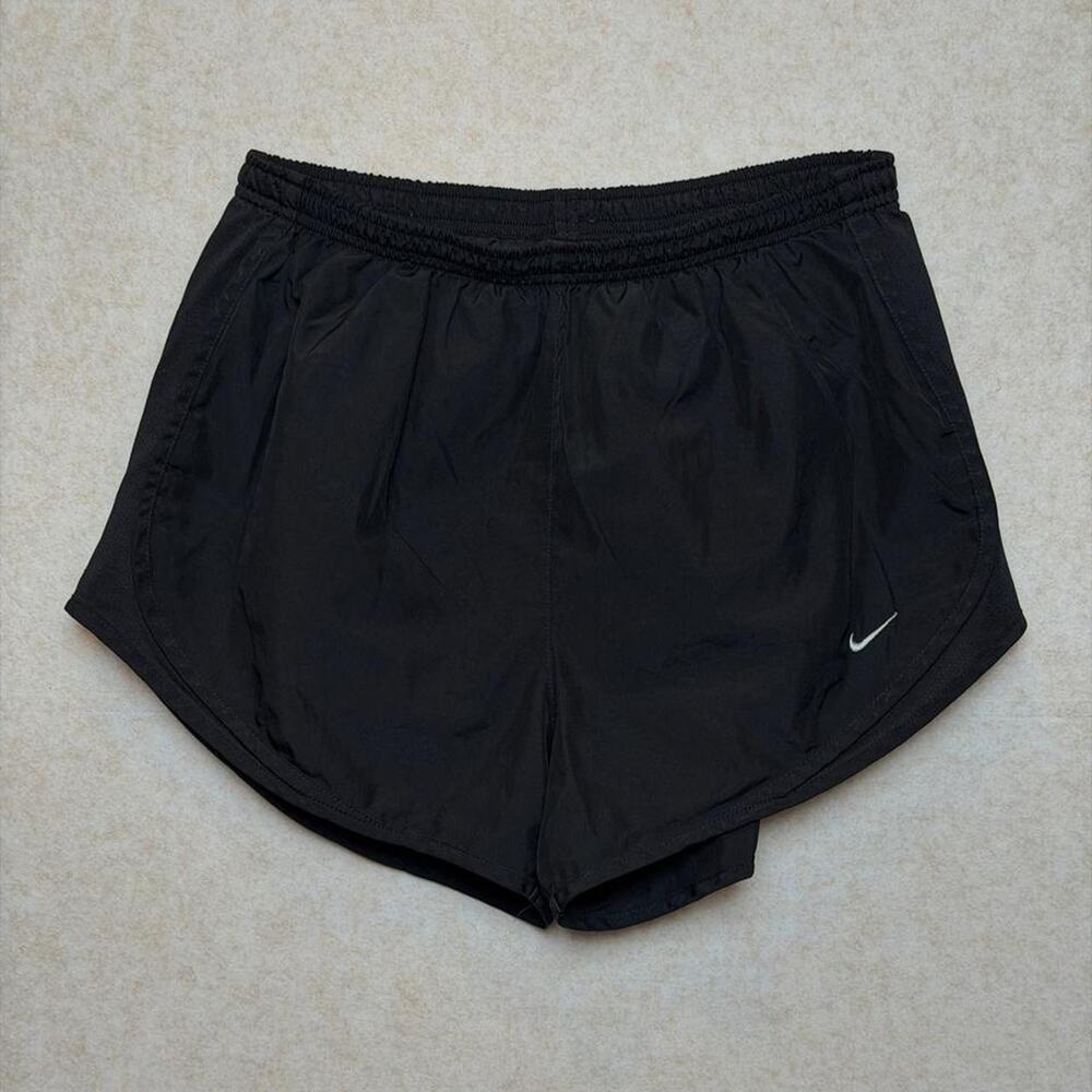 Nike Dri-FIT Womens Medium Black Tempo Running Shorts 3” Brief Lined